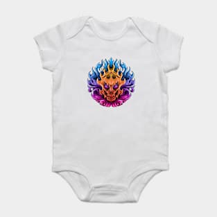 fire skull Baby Bodysuit